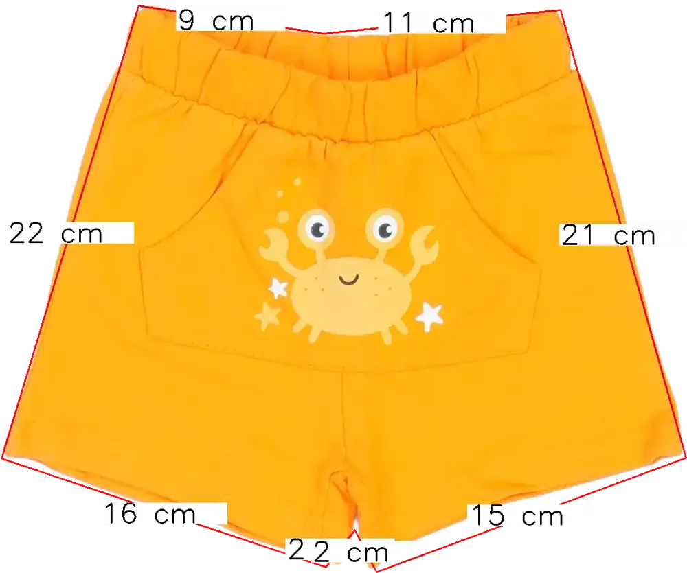 Sárga (narancs) Ergee Rövidnadrág EU 68 / UK 3-6 hónap / US 3-6 hónap