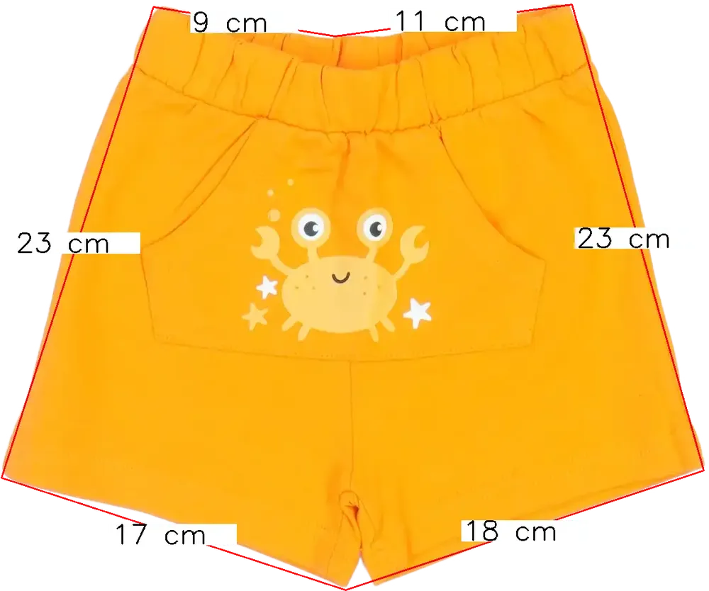 Sárga (narancs) Ergee Rövidnadrág EU 74 / UK 6-9 hónap / US 6-9 hónap