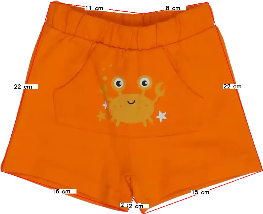 Sárga (narancs) Ergee Rövidnadrág EU 80 / UK 9-12 hónap / US 12 hónap