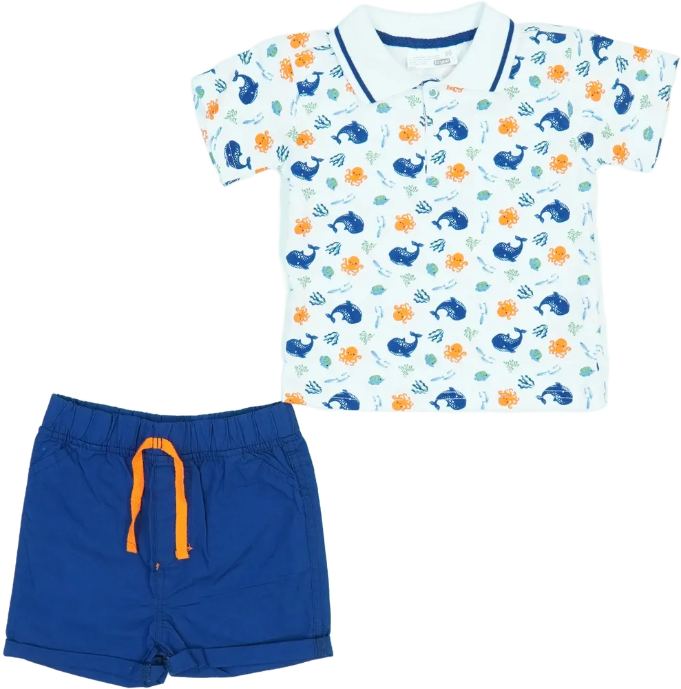 Többszínű Ergee 2 részes szett - Felsőruházat és nadrág EU 80 / UK 9-12 hónap / US 12 hónap