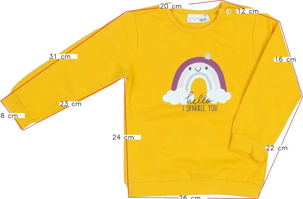 Sárga Ergee Pulóver EU 86 / UK 12-18 hónap / US 18 hónap