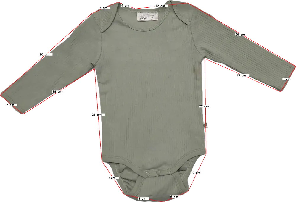 Zöld Identic Hosszú ujjú body EU 74 / UK 6-9 hónap / US 6-9 hónap