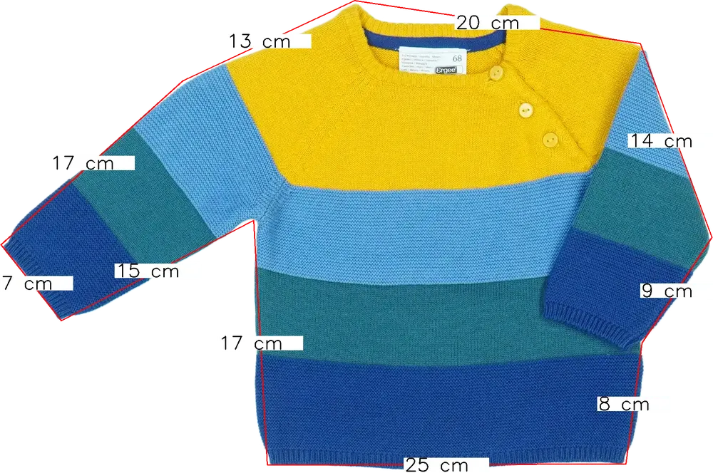 Többszínű Ergee Kötött pulcsi EU 68 / UK 3-6 hónap / US 3-6 hónap