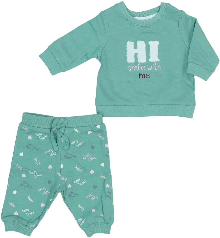 Zöld Ergee 2 részes szett - Felsőruházat és nadrág EU 56 / UK Újszülött / US Újszülött