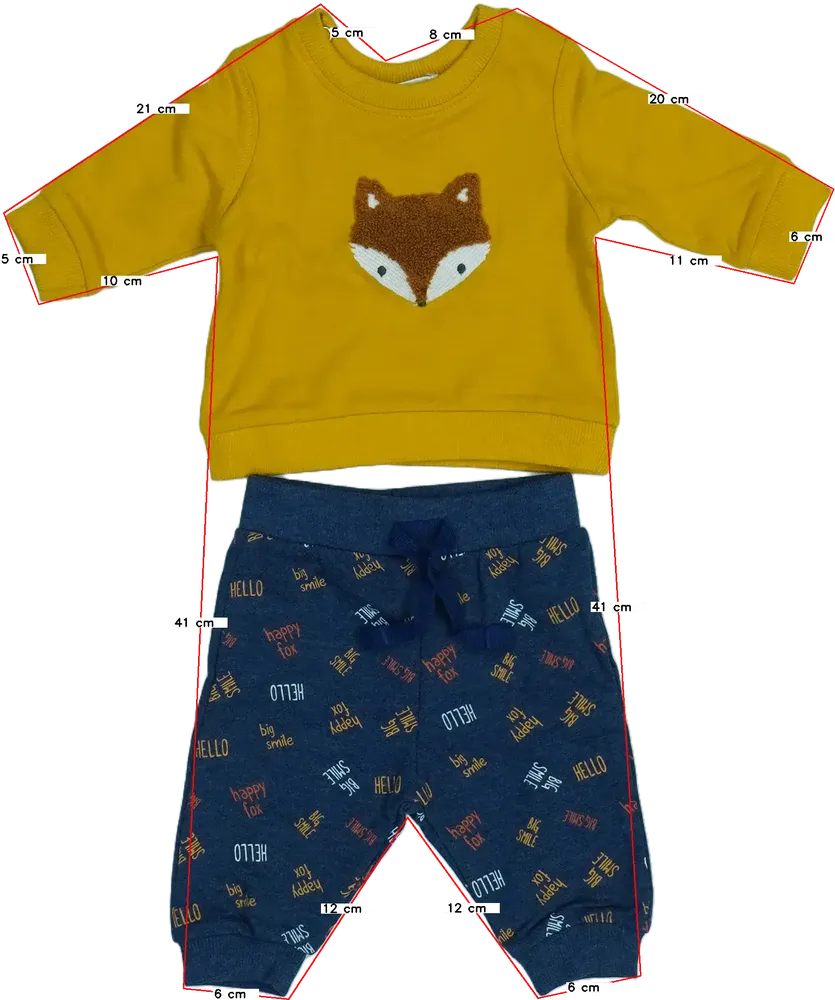 Multicoloured Ergee 2-piece set - Top &amp; Bottom EU 50 / UK Newborn / US Newborn