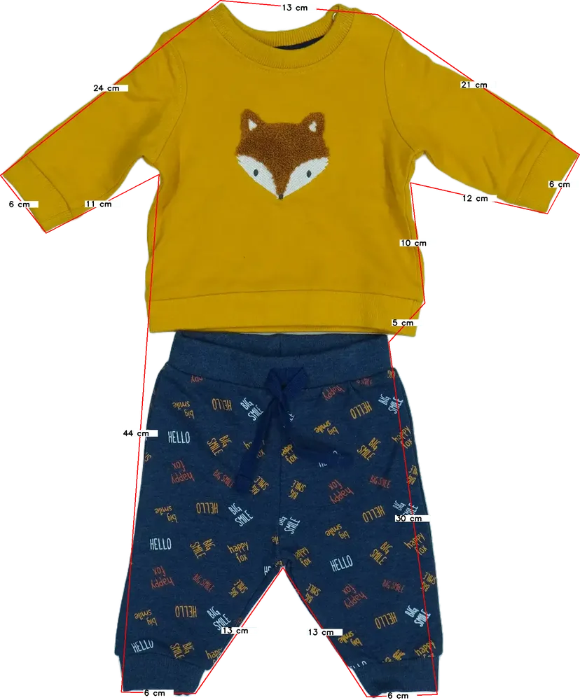 Multicoloured Ergee 2-piece set - Top &amp; Bottom EU 56 / UK Newborn / US Newborn