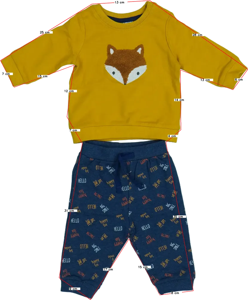 Multicoloured Ergee 2-piece set - Top &amp; Bottom EU 68 / UK 3-6 months / US 3-6 months