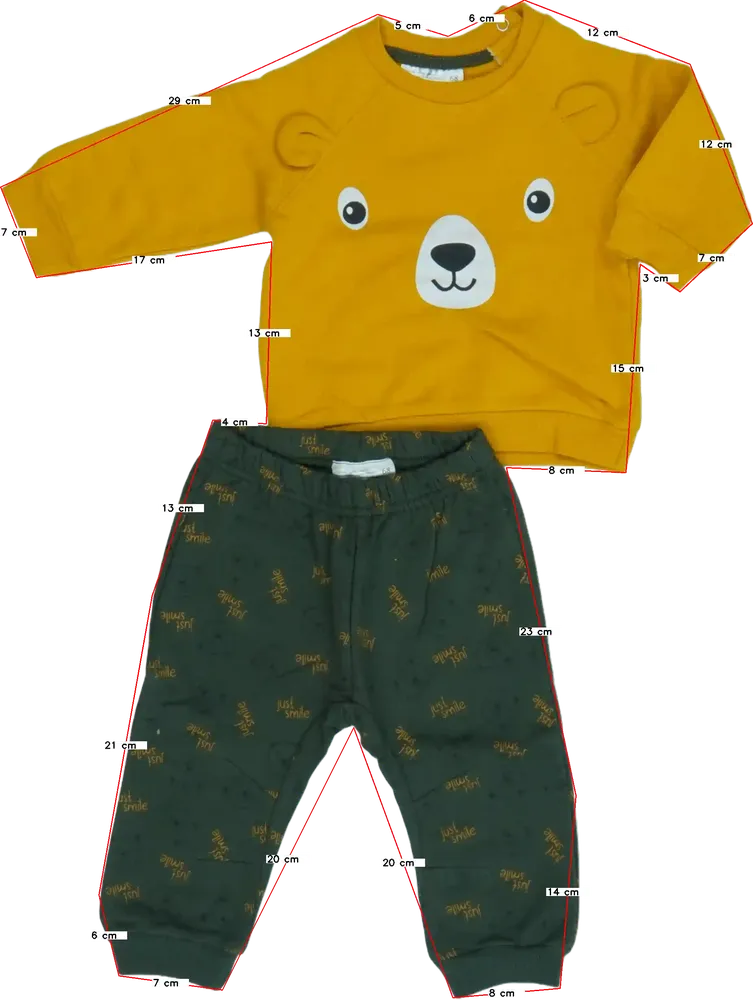 Yellow Ergee 2-piece set - Top &amp; Bottom EU 68 / UK 3-6 months / US 3-6 months