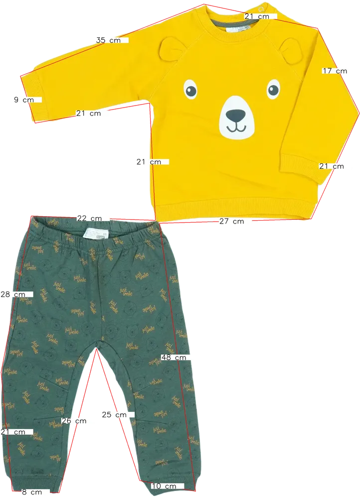 Yellow Ergee 2-piece set - Top &amp; Bottom EU 86 / UK 12-18 months / US 18 months