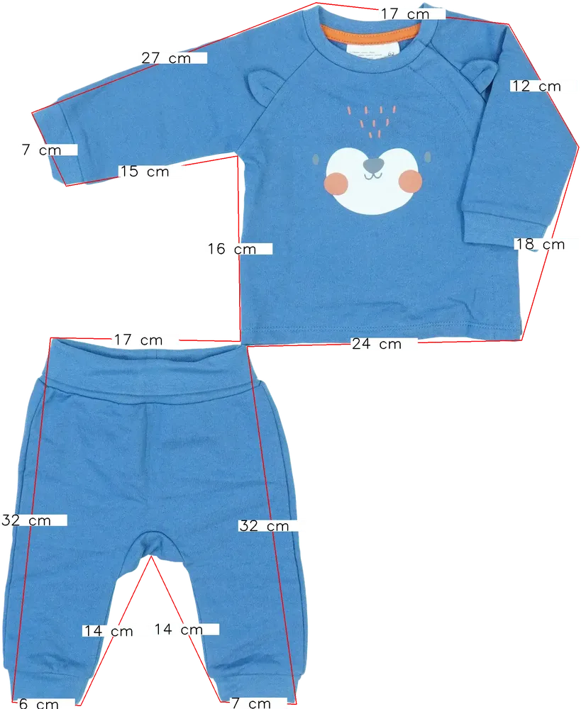 Blue Ergee 2-piece set - Top &amp; Bottom EU 62 / UK 0-3 months / US 0-3 months