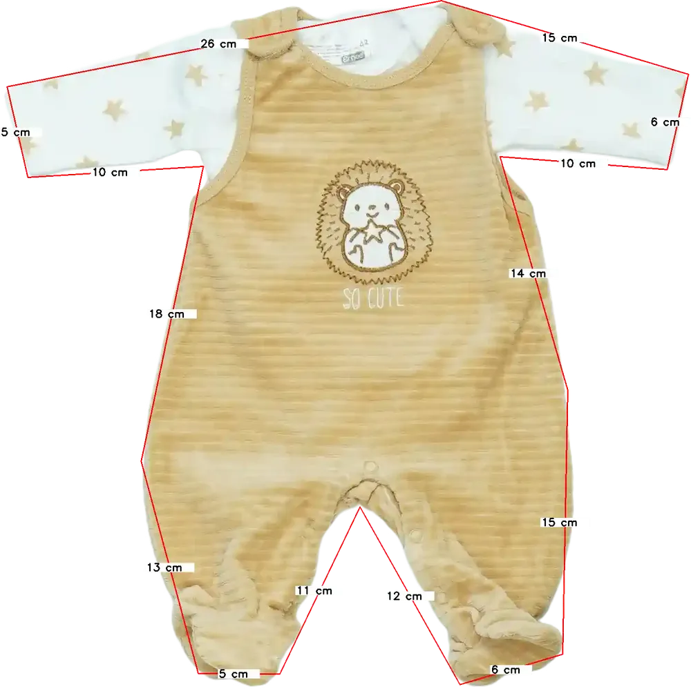 Brown Ergee 2-piece set - Top &amp; Bottom EU 42 / UK Preemie / US Preemie