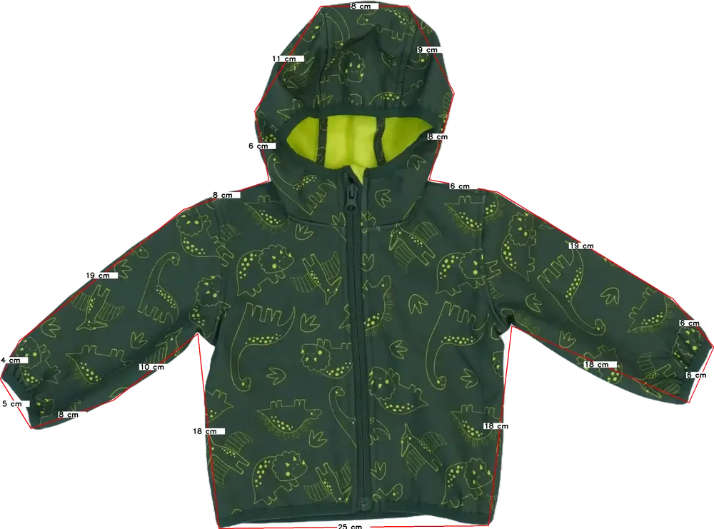 Zöld Ergee Széldzseki EU 68 / UK 3-6 hónap / US 3-6 hónap