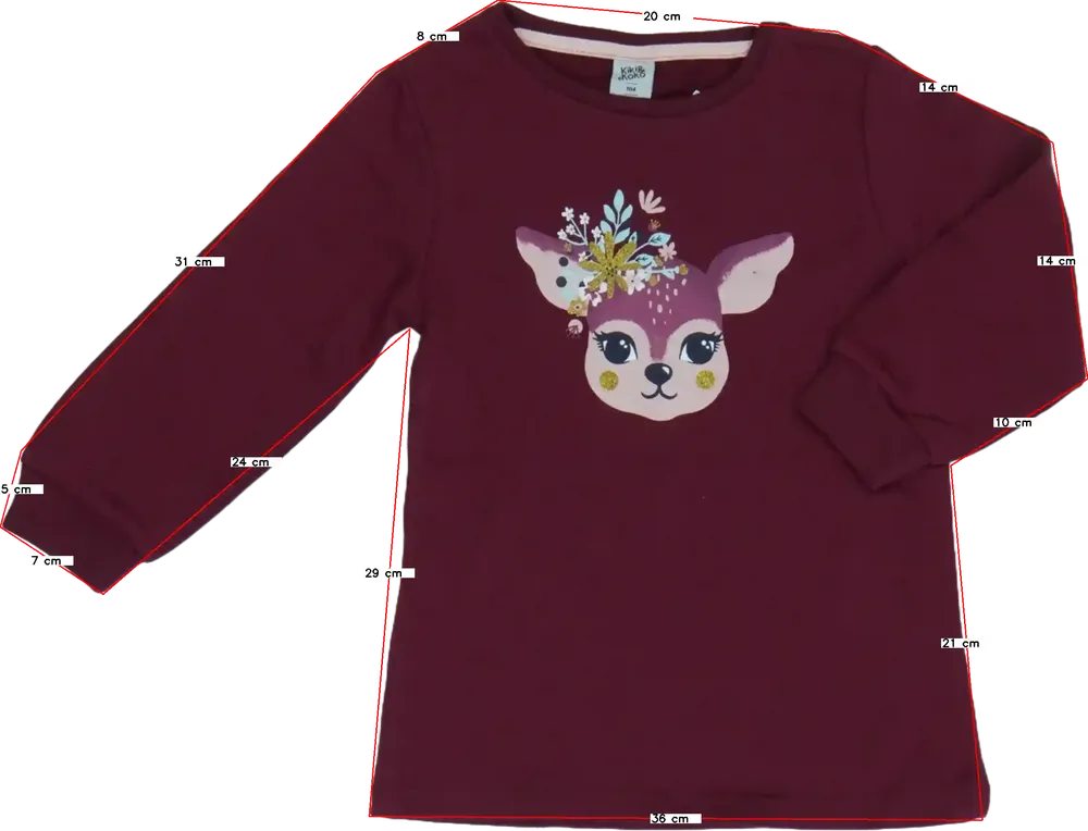 Bordó Kiki&amp;Koko Pulóver EU 116 / UK 6 év / US 6 év/S