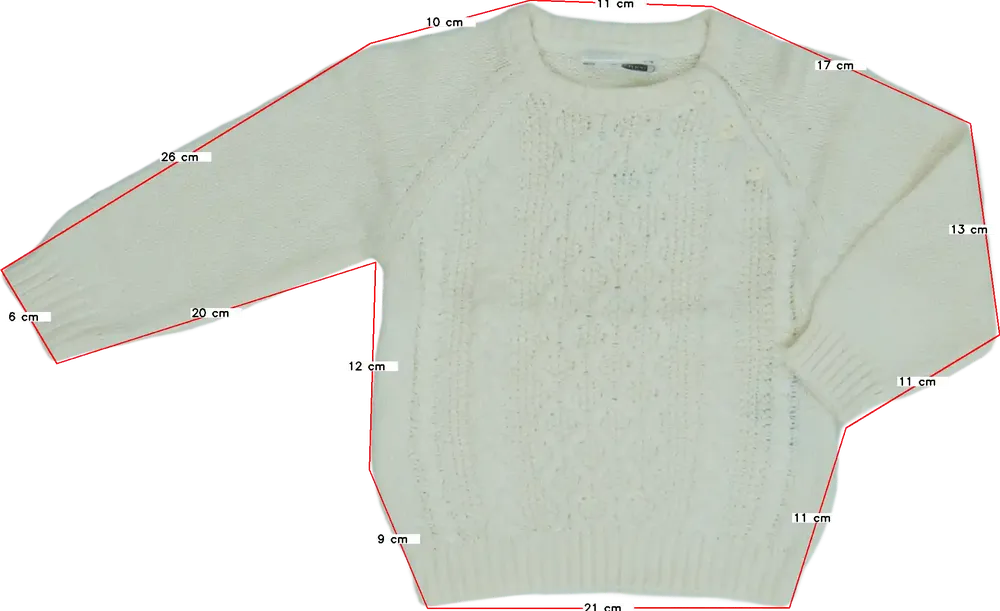 Fehér Ergee Kötött pulcsi EU 74 / UK 6-9 hónap / US 6-9 hónap