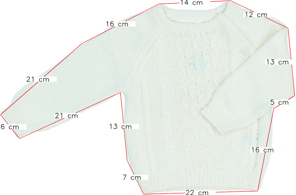 Fehér Ergee Kötött pulcsi EU 80 / UK 9-12 hónap / US 12 hónap