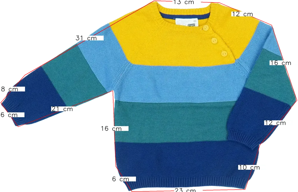 Többszínű Ergee Kötött pulcsi EU 86 / UK 12-18 hónap / US 18 hónap