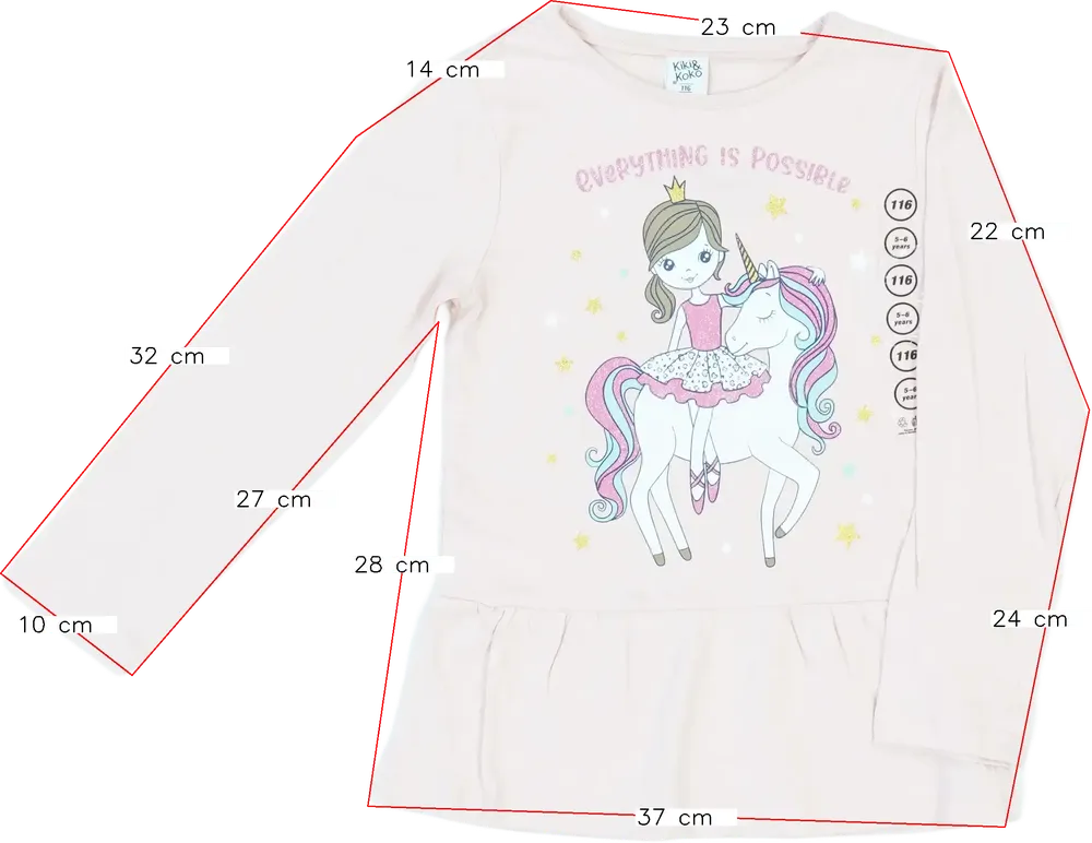 Rózsaszín Kiki&amp;Koko Tunika EU 116 / UK 6 év / US 6 év/S