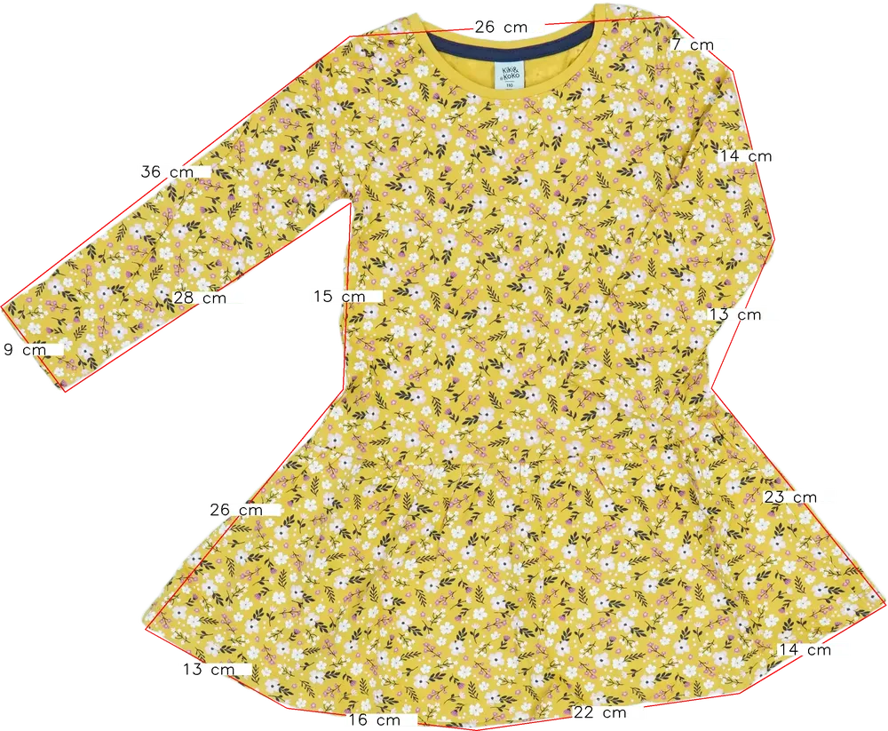 Sárga Kiki&amp;Koko Ruha EU 110 / UK 5 év / US 5 év/XS