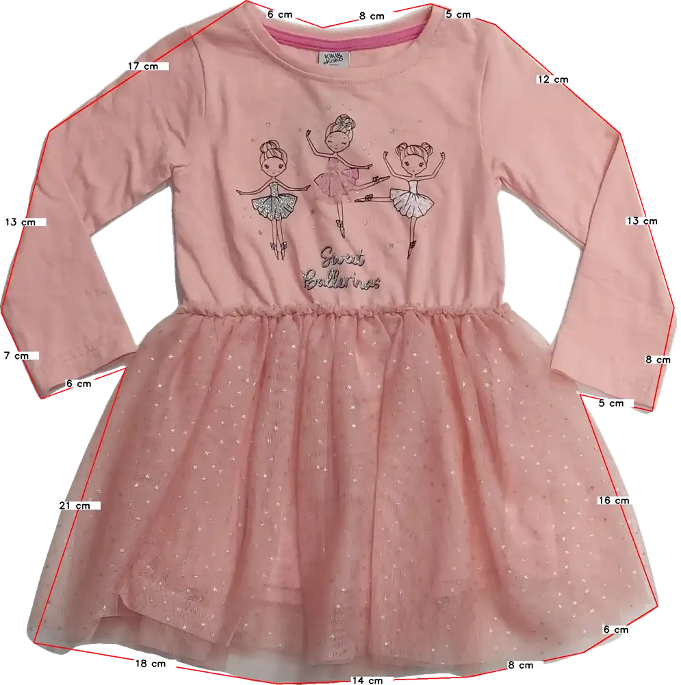 Rózsaszín Kiki&amp;Koko Ruha EU 104 / UK 4 év / US 4T/XS