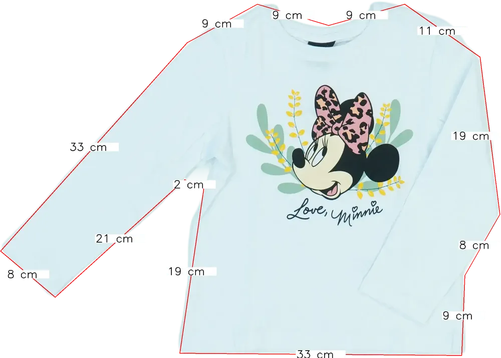 Fehér Disney Hosszú ujjú felső EU 110 / UK 5 év / US 5 év/XS