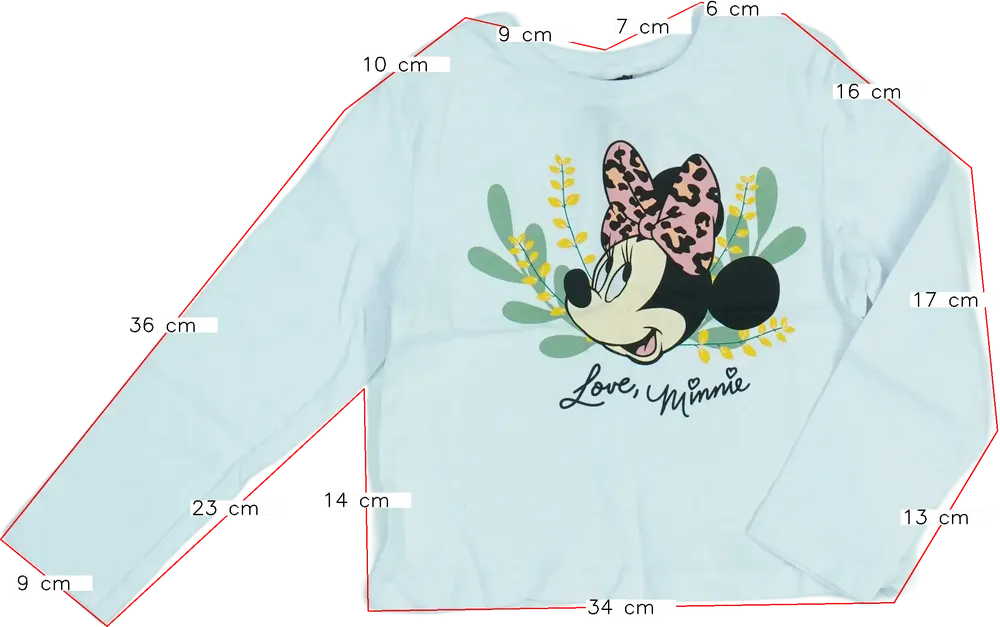 Fehér Disney Hosszú ujjú felső EU 122 / UK 7 év / US 7 év/M