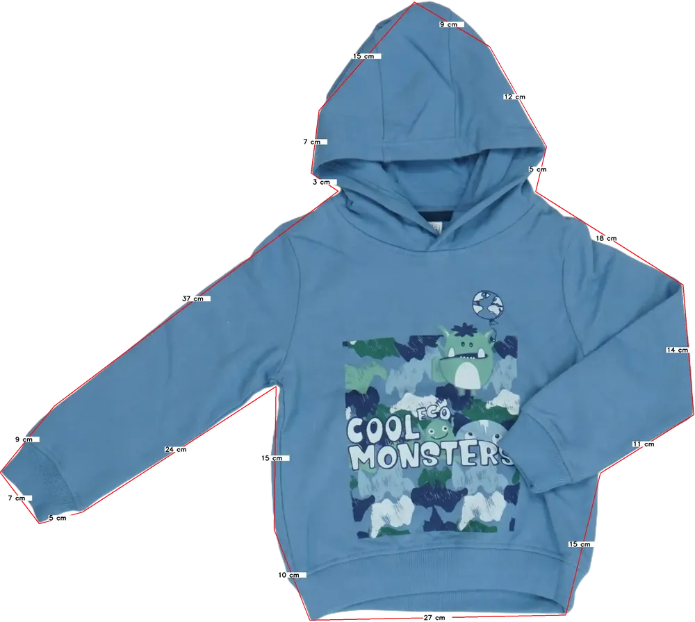 Kék Identic Kapucnis pulóver EU 116 / UK 6 év / US 6 év/S