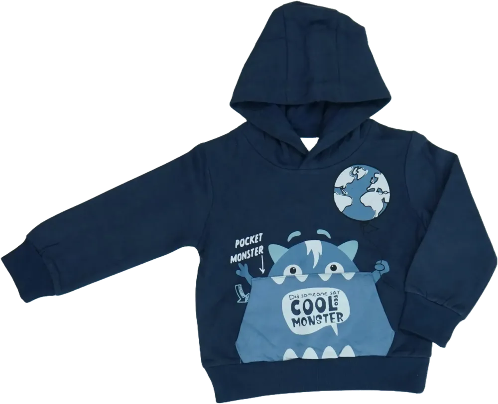 Kék Identic Kapucnis pulóver EU 122 / UK 7 év / US 7 év/M