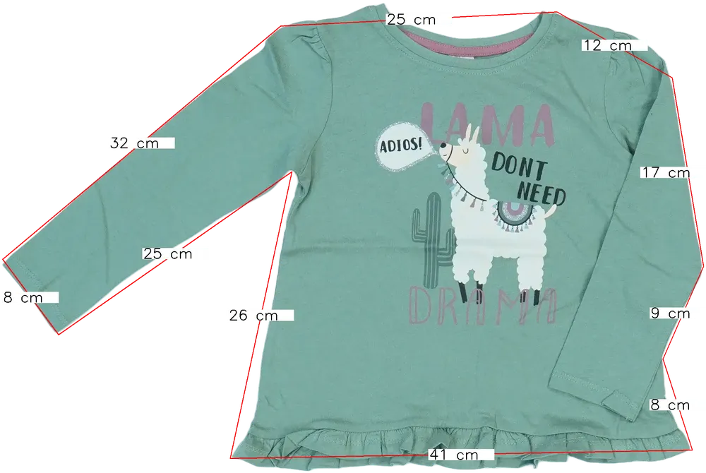 Zöld Identic Hosszú ujjú felső EU 104 / UK 4 év / US 4T/XS