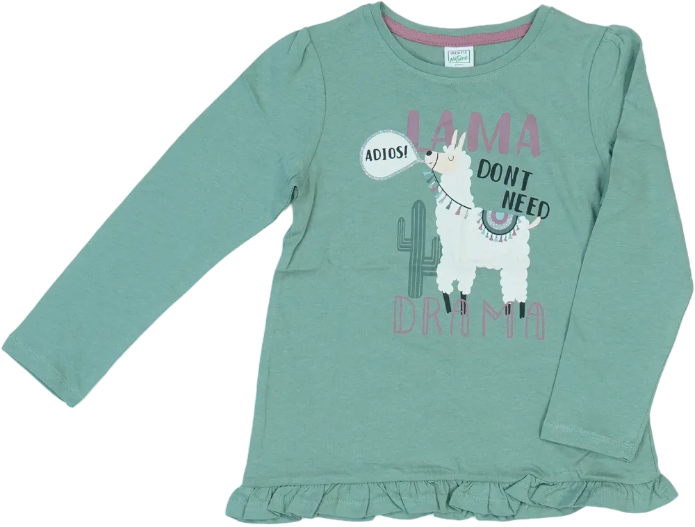 Zöld Identic Hosszú ujjú felső EU 116 / UK 6 év / US 6 év/S