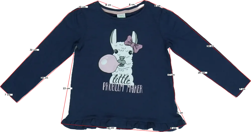 Kék Identic Hosszú ujjú felső EU 122 / UK 7 év / US 7 év/M