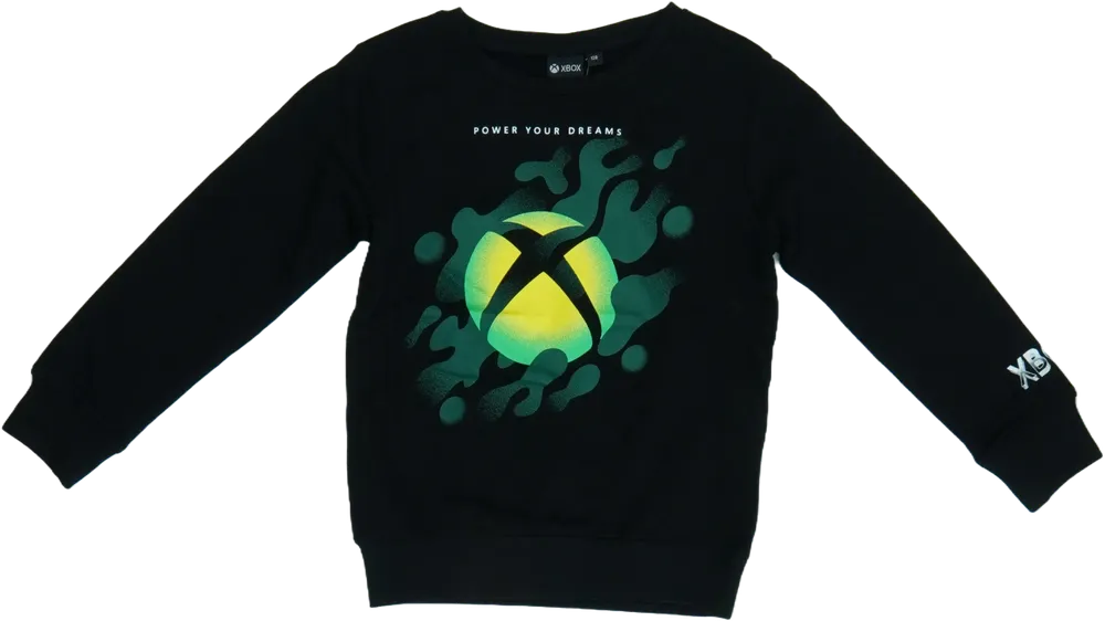 Fekete XBOX Pulóver EU 128 / UK 8 év / US 8 év/M