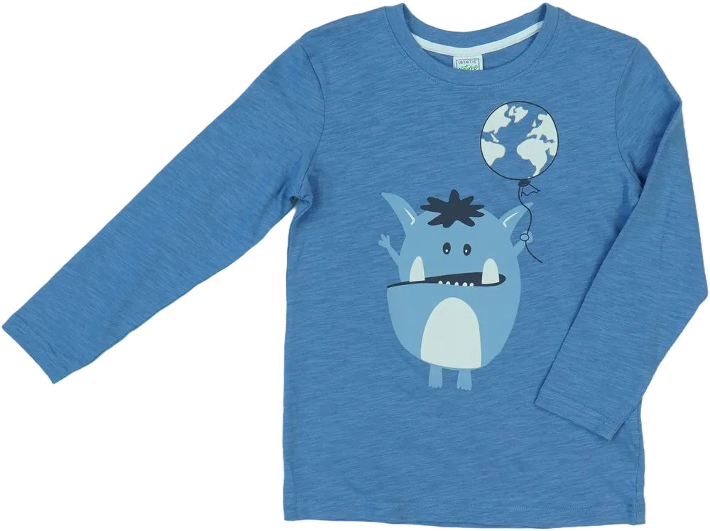 Kék Identic Hosszú ujjú felső EU 128 / UK 8 év / US 8 év/M