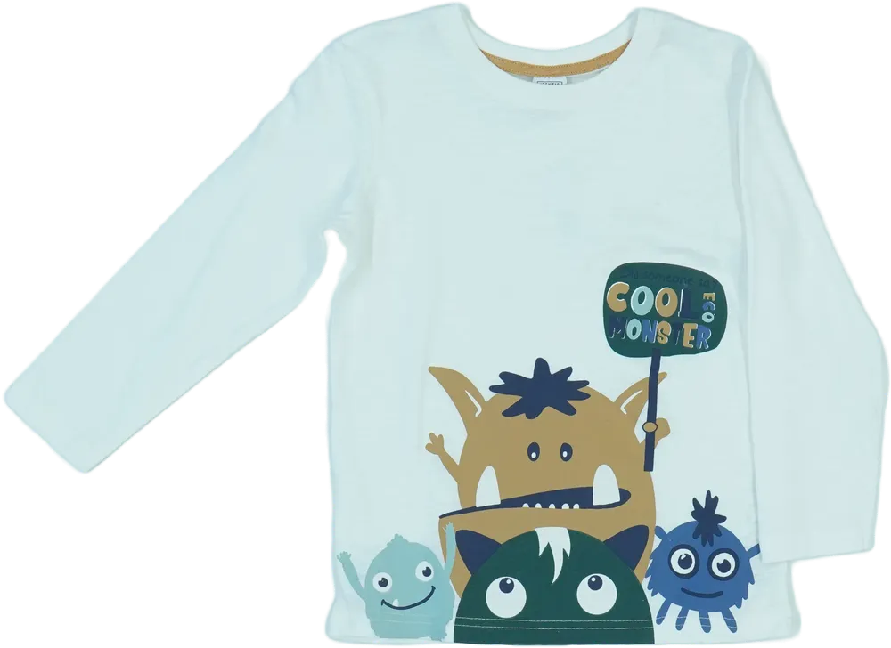 Fehér Identic Hosszú ujjú felső EU 122 / UK 7 év / US 7 év/M