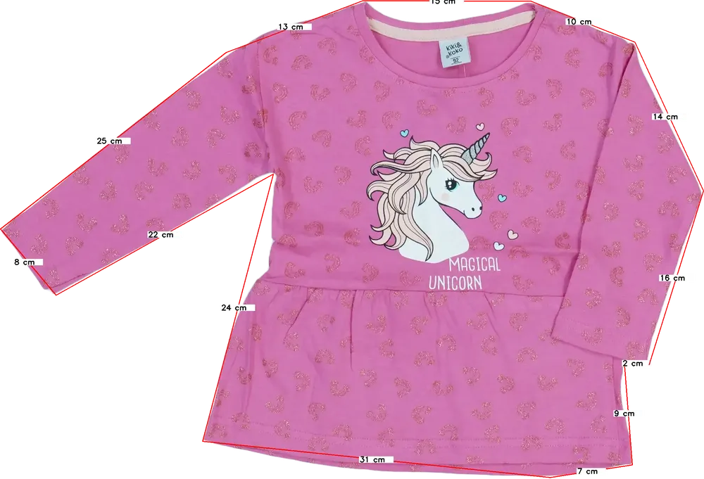 Rózsaszín Kiki&amp;Koko Tunika EU 92 / UK 2 év / US 2T