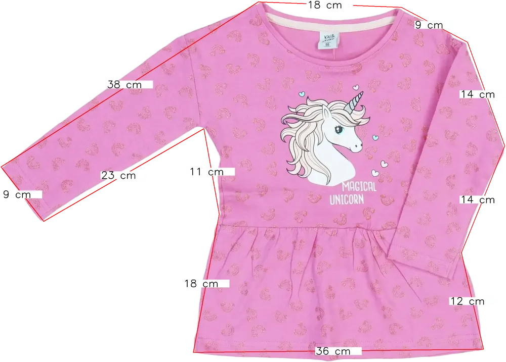 Rózsaszín Kiki&amp;Koko Tunika EU 98 / UK 3 év / US 3T