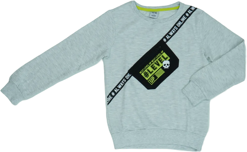 Szürke Y.F.K. Pulóver EU 134 / UK 9 év / US 9 év/L