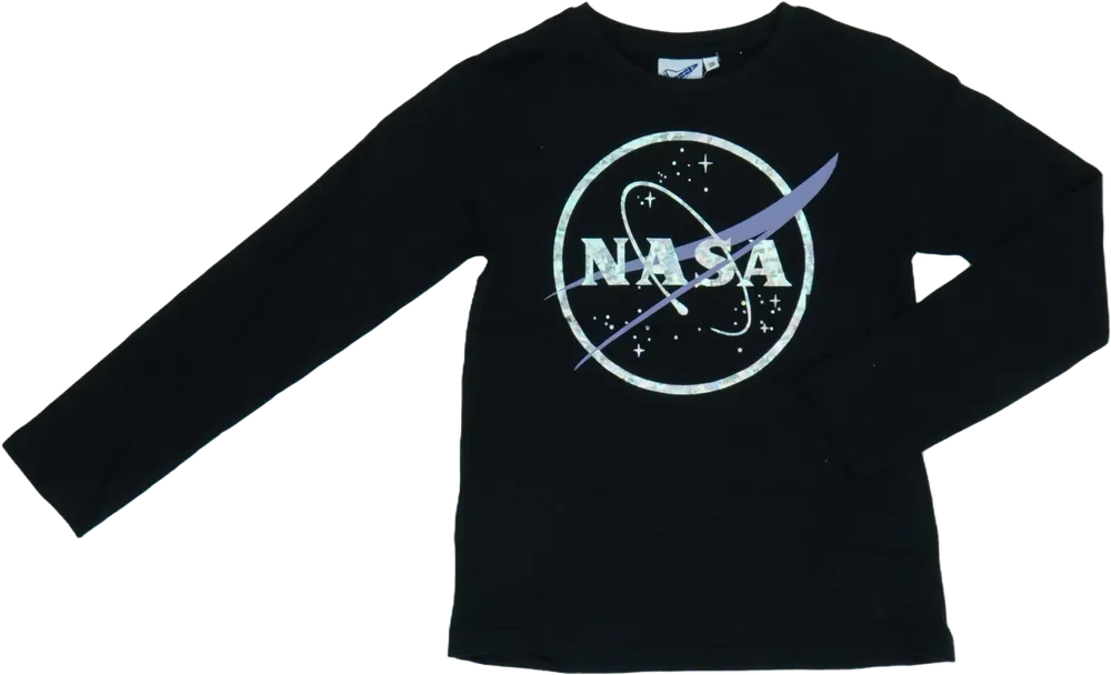 Black NASA Long sleeve top EU 128 / UK 8 years / US 8 years/M