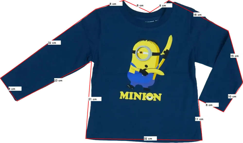 Kék Illuminaton Hosszú ujjú felső EU 122 / UK 7 év / US 7 év/M