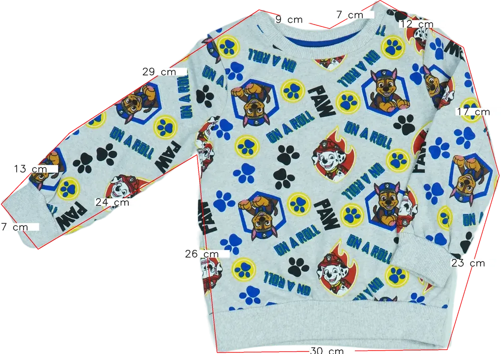 Szürke Nickelodeon Pulóver EU 104 / UK 4 év / US 4T/XS