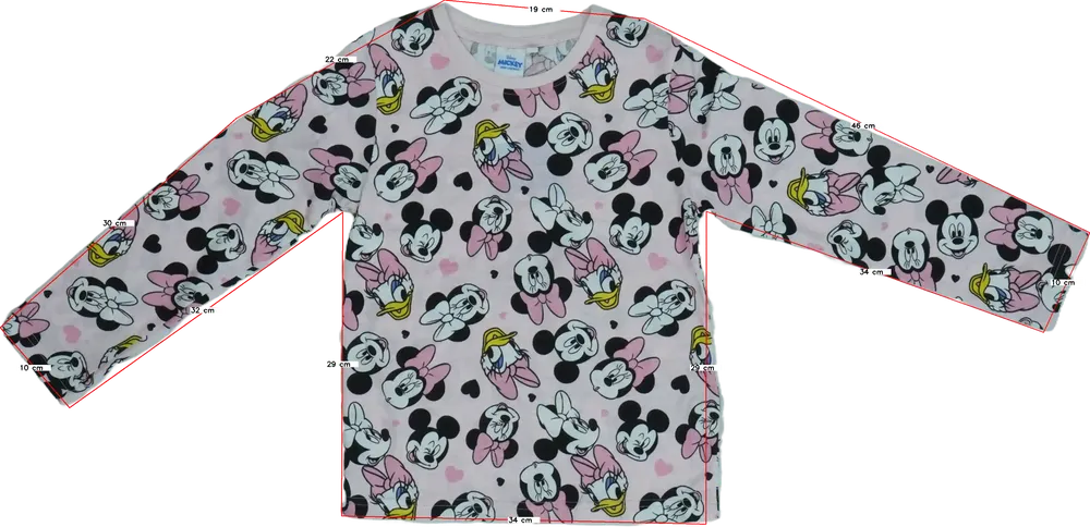 Rózsaszín Disney Hosszú ujjú felső EU 104 / UK 4 év / US 4T/XS