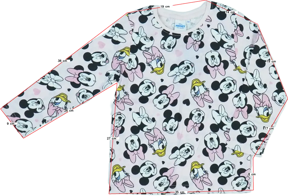 Rózsaszín Disney Hosszú ujjú felső EU 122 / UK 7 év / US 7 év/M