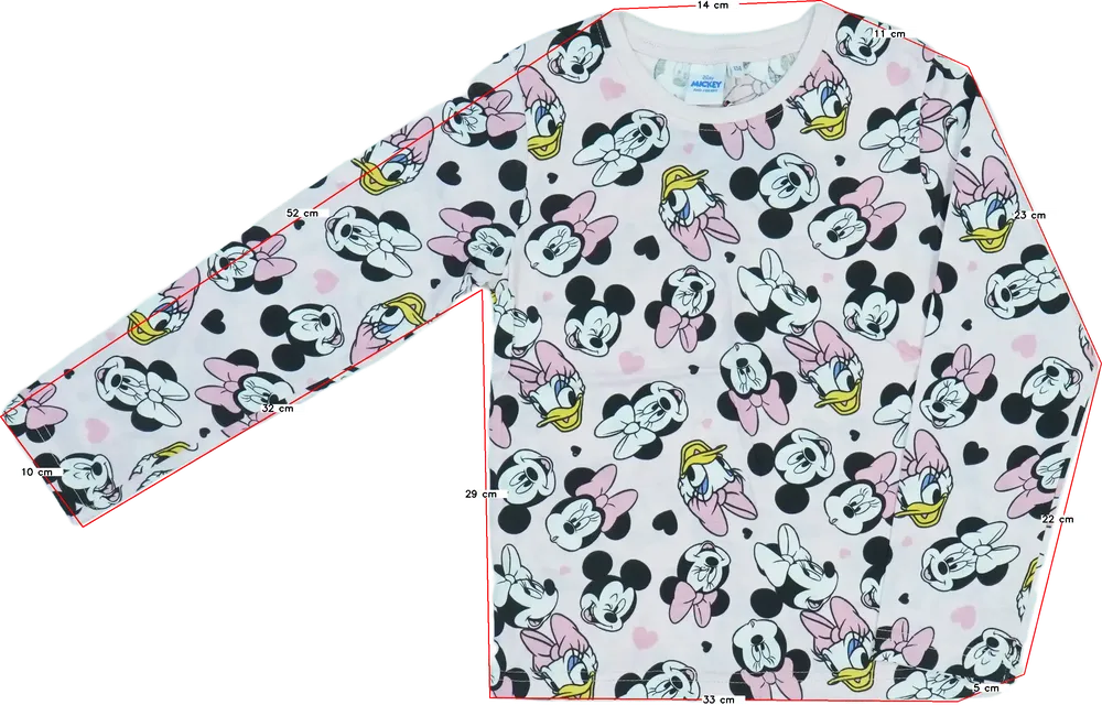 Rózsaszín Disney Hosszú ujjú felső EU 134 / UK 9 év / US 9 év/L