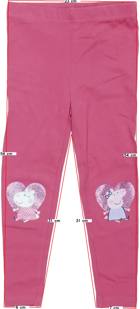 Rózsaszín Peppa Pig Leggings EU 110 / UK 5 év / US 5 év/XS