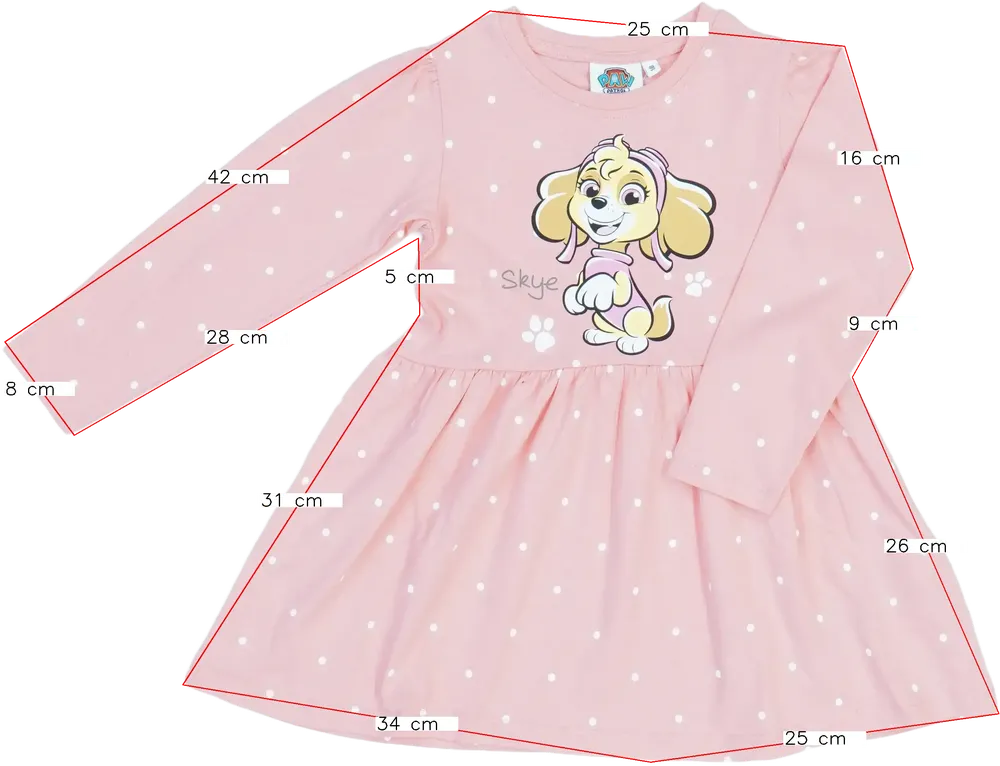 Rózsaszín Paw Patrol Ruha EU 98 / UK 3 év / US 3T