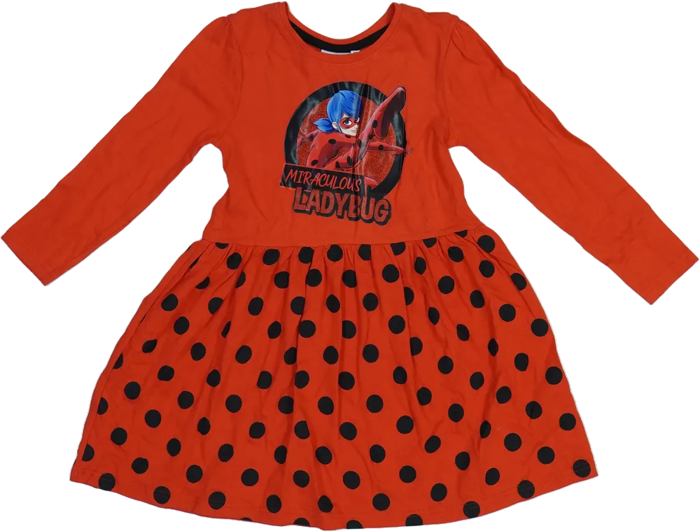 Piros Miraculous Ladybug Ruha EU 116 / UK 6 év / US 6 év/S