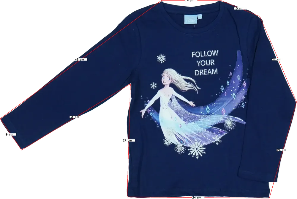 Kék Disney Hosszú ujjú felső EU 122 / UK 7 év / US 7 év/M