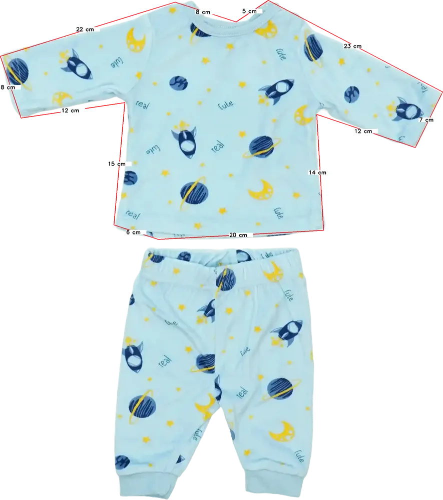 Blue Ergee 2-piece set - Top &amp; Bottom EU 56 / UK Newborn / US Newborn