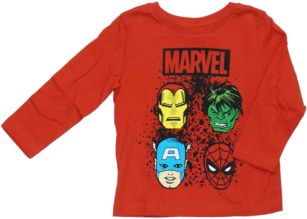 Piros Marvel Hosszú ujjú felső EU 98 / UK 3 év / US 3T