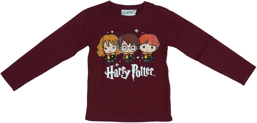 Burgundy Harry Potter Long sleeve top EU 128 / UK 8 years / US 8 years/M