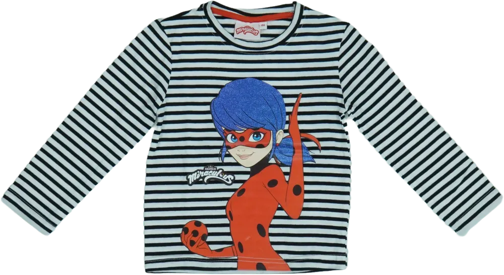 White Miraculous Ladybug Long sleeve top EU 128 / UK 8 years / US 8 years/M